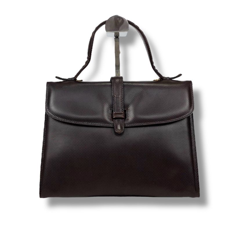Bottega Veneta Marco Polo 2-Way Top Handle Bag Shoulder Dark Brown Leather — view 2