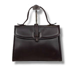 Bottega Veneta Marco Polo 2-Way Top Handle Bag Shoulder Dark Brown Leather — view 2