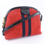 Gucci Ophidia Suede And Leather Hibisca Scuffed Shoulder Bag — view 3