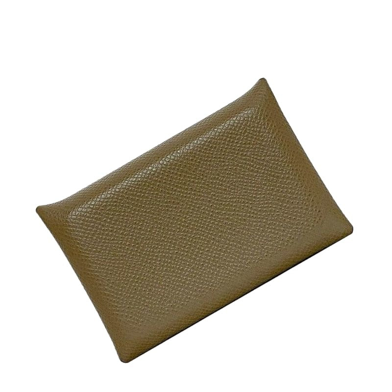 Hermes Card Case Calvi Beige Etoupe — view 2