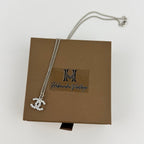 Chanel CC Logo Necklace Silver Vintage — view 2