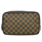 Louis Vuitton Trousse Toilette Damier Ebene Pouch Cosmetic