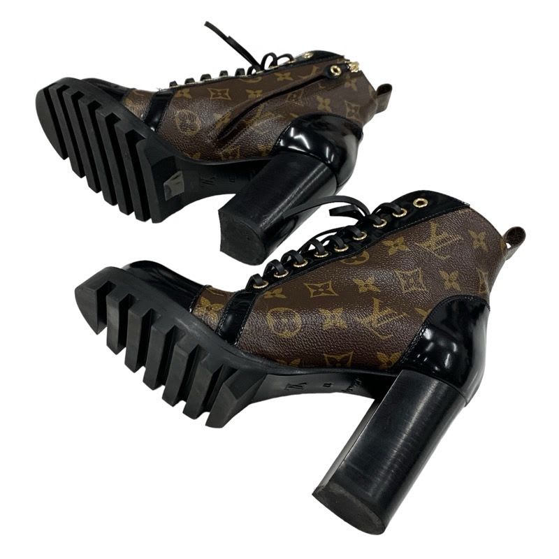 Louis Vuitton Star Trail Line Monogram Boots Short Shoes Leather Brown — view 6