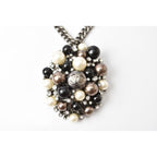 Chanel CC Mark Rhinestone Pearl Black White — view 6