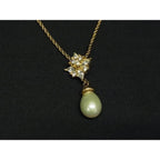 Christian Dior Necklace Pearl Gold Metal Faux Rhinestone — view 3