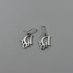 Dior Earrings Silver Logo Vintage — view 4