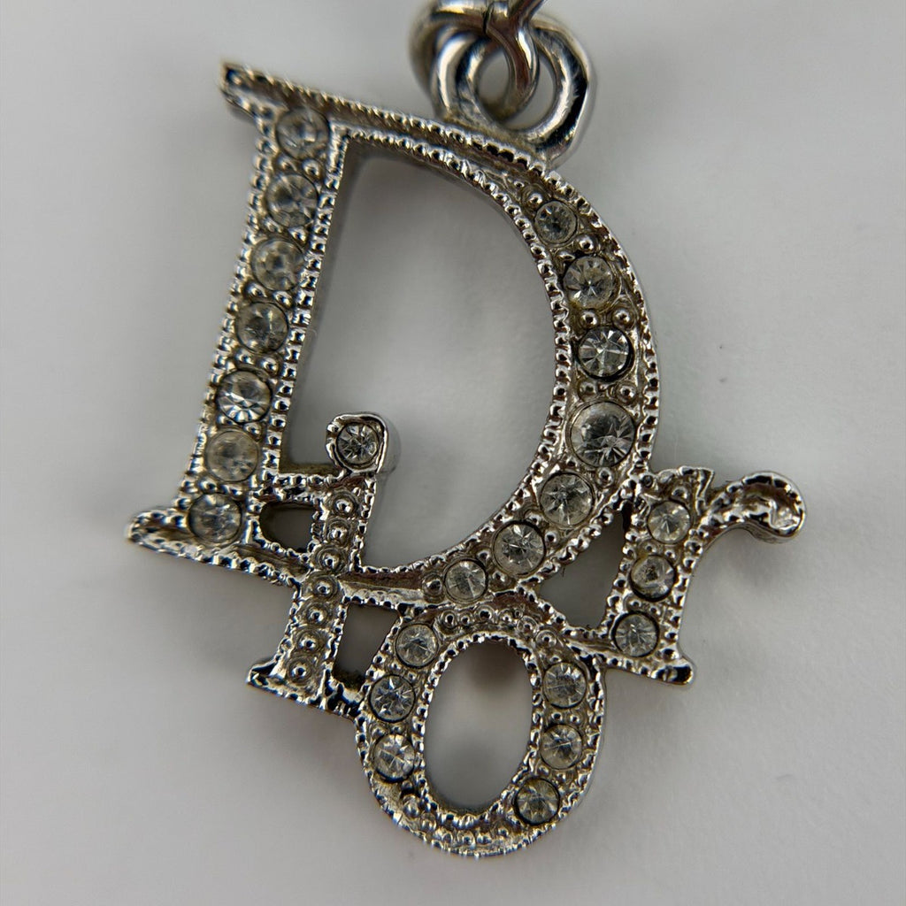 Dior Earrings Silver Logo Vintage — view 5