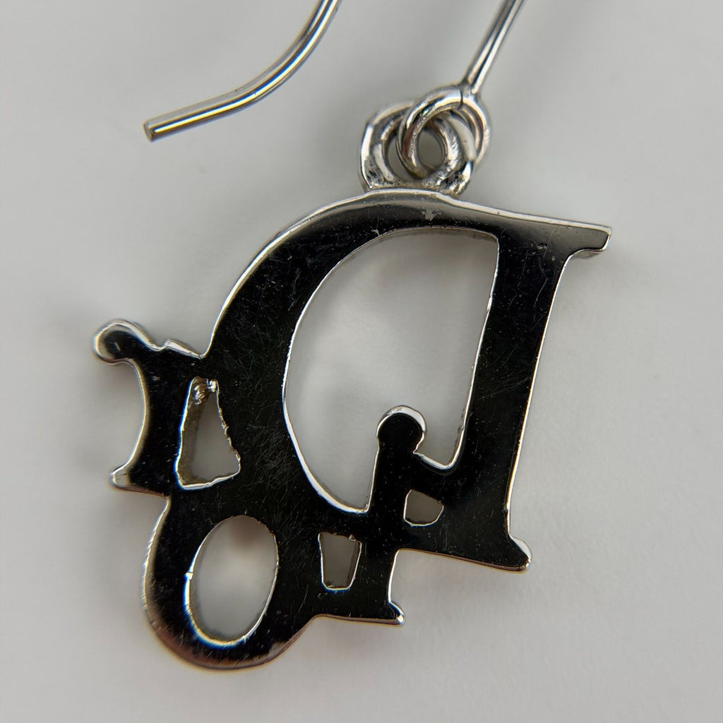 Dior Earrings Silver Logo Vintage — view 6