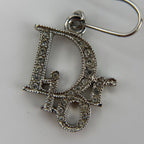 Dior Earrings Silver Logo Vintage — view 7
