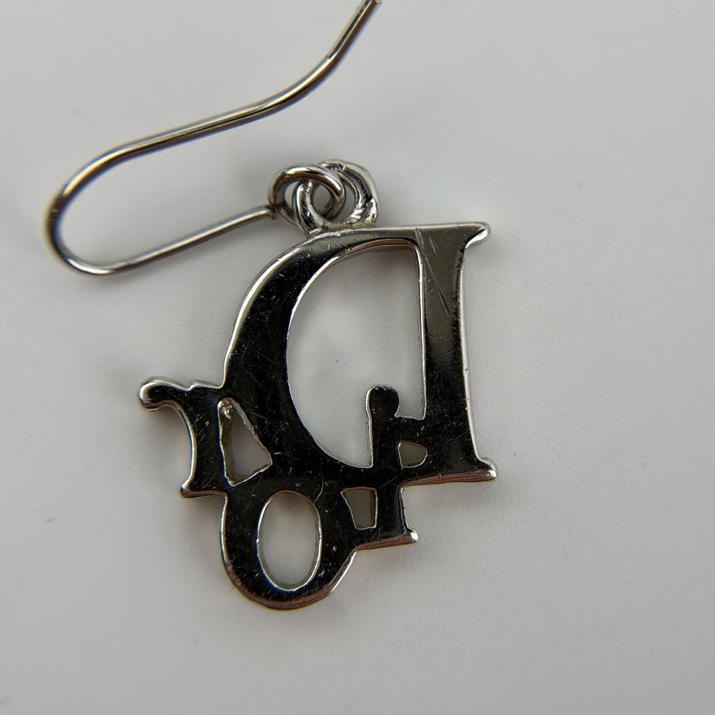 Dior Earrings Silver Logo Vintage — view 8