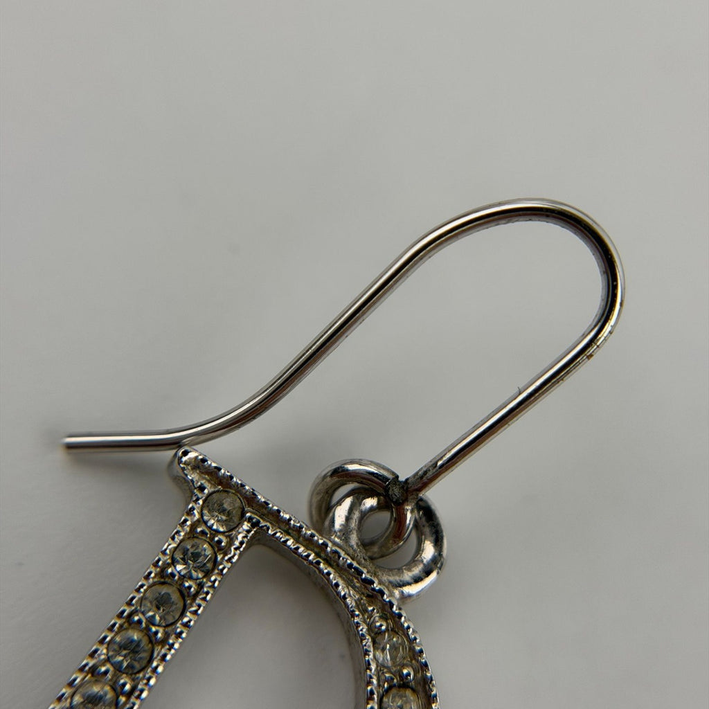 Dior Earrings Silver Logo Vintage — view 9