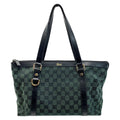 Gucci Handbag Canvas Dark Green Gold Hardware
