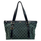 Gucci Handbag Canvas Dark Green Gold Hardware