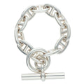 Hermes Chaine Dancre TGM Silver Bracelet 11 Link