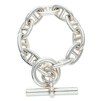 Hermes Chaine Dancre TGM Silver Bracelet 11 Link