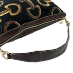 Gucci Horsebit Pattern Canvas Leather Shoulder Bag Tote Black — view 4