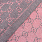 Gucci GG Wool Scarf Rose Pink Mini Fringe Shawl — view 5