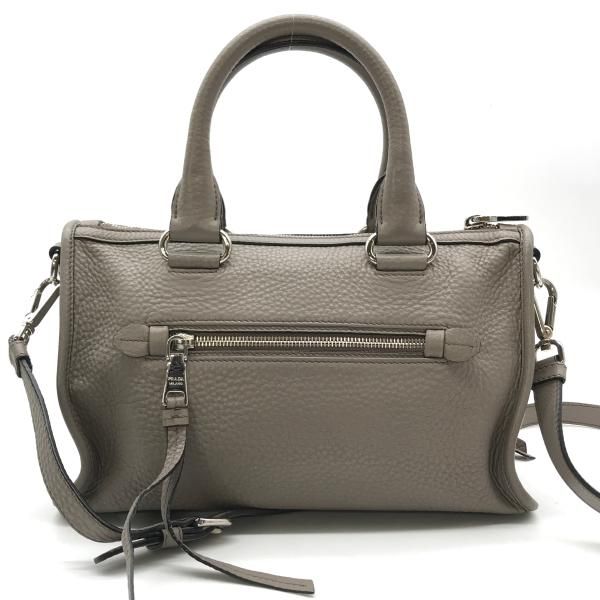 Prada Leather 2-Way Bag Gray — view 2