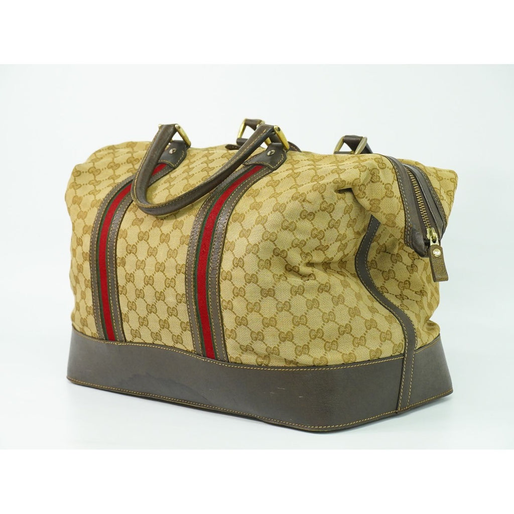 Gucci Vintage Sherry Line GG Canvas Boston Bag — view 2
