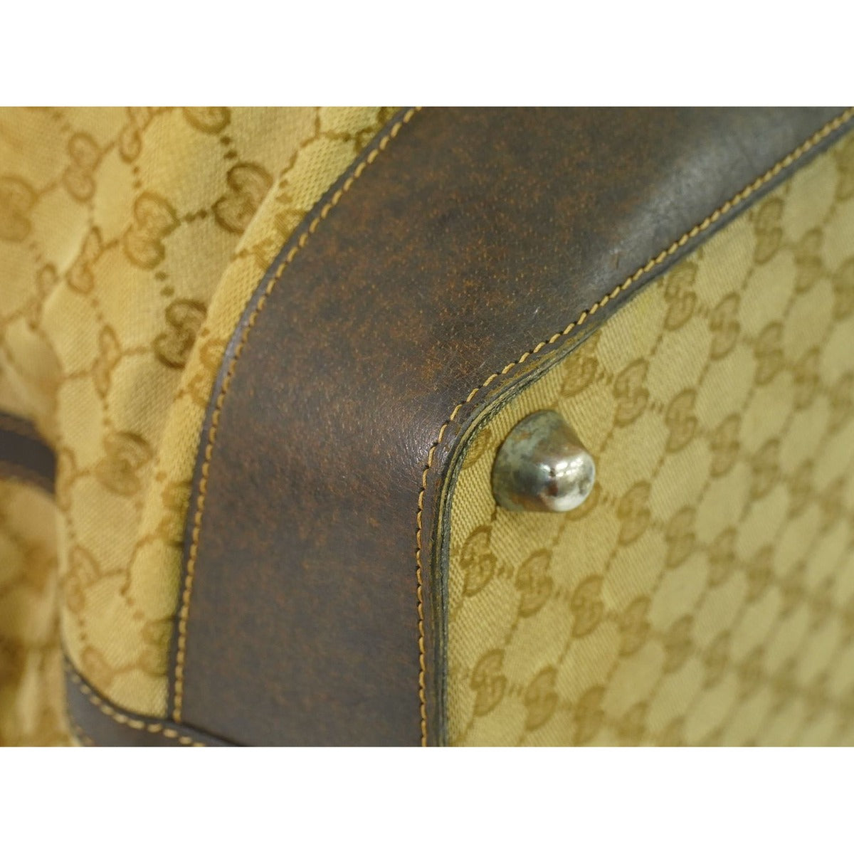 Gucci Vintage Sherry Line GG Canvas Boston Bag — view 4