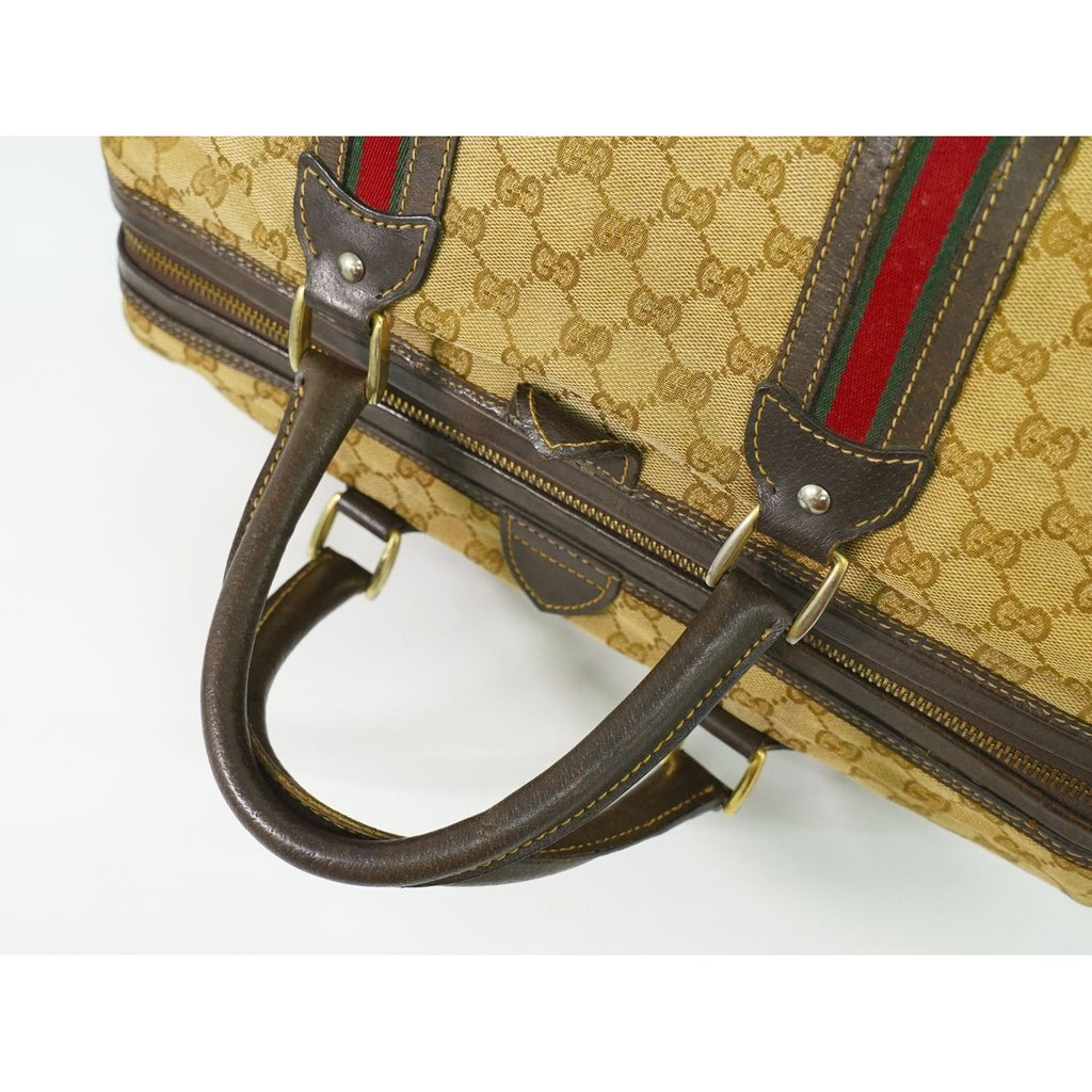 Gucci Vintage Sherry Line GG Canvas Boston Bag — view 5
