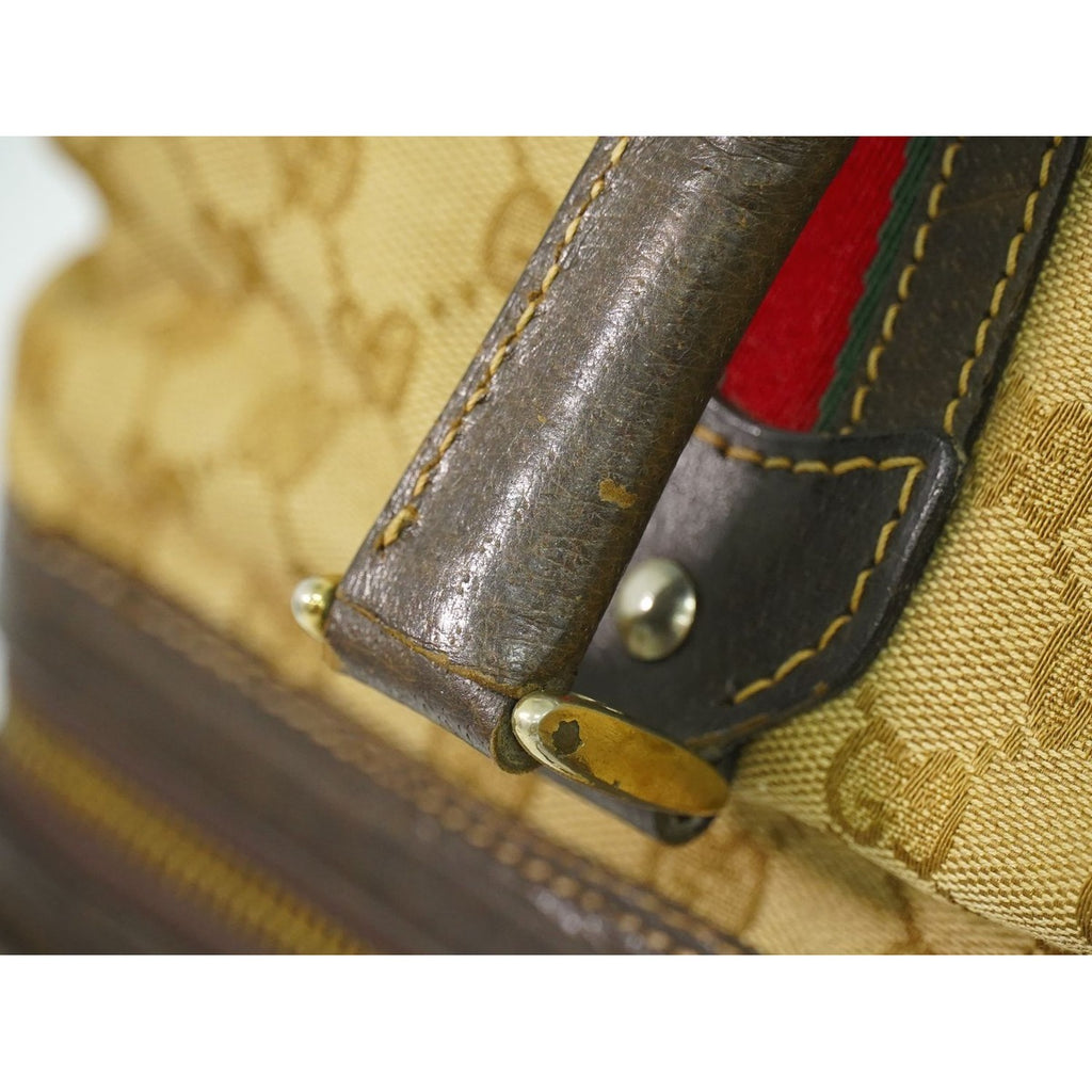 Gucci Vintage Sherry Line GG Canvas Boston Bag — view 7
