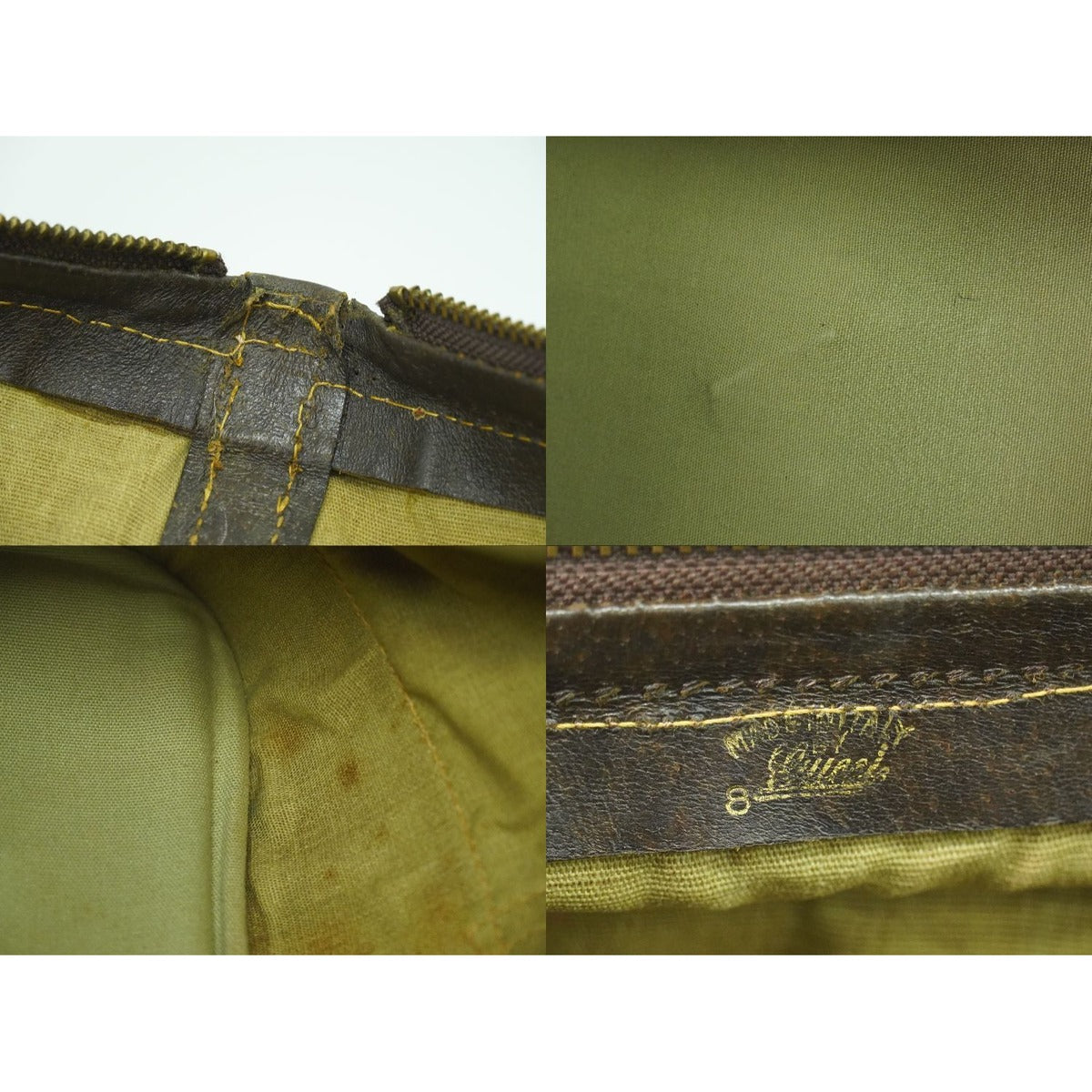 Gucci Vintage Sherry Line GG Canvas Boston Bag — view 9