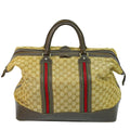 Gucci Vintage Sherry Line GG Canvas Boston Bag