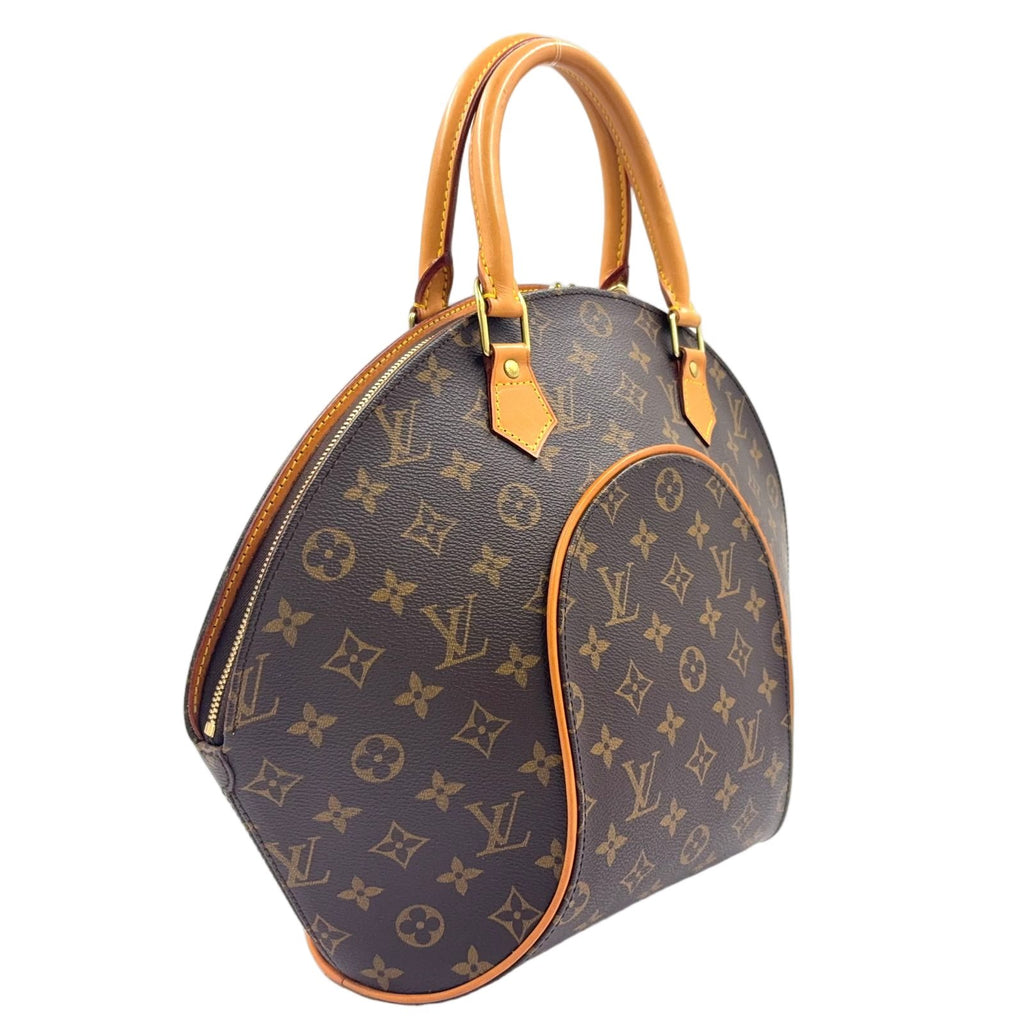Louis Vuitton Ellipse MM Monogram Leather Brown Light Handbag Gold — view 2