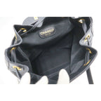 Chanel Backpack CC Logo Caviar Leather Black Gold — view 5