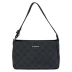 Gucci Black Silver GG Canvas Handbag