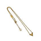 Louis Vuitton Essential Motif Logo Necklace Pendant Gold — view 4