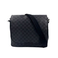 Louis Vuitton Daniel Damier Graphite Leather Black Shoulder Bag Silver
