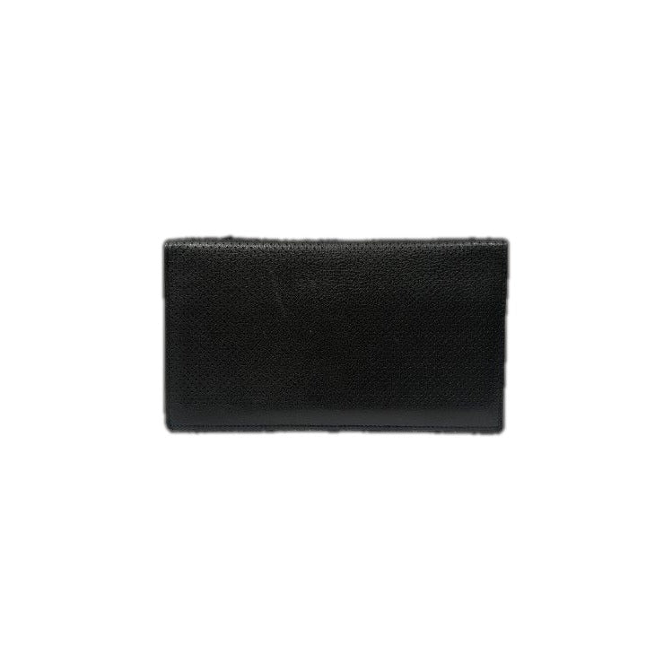 Hermes MC2 Fleming Long Wallet Calf Leather Perforated Black