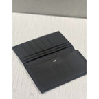 Hermes MC2 Fleming Long Wallet Calf Leather Perforated Black