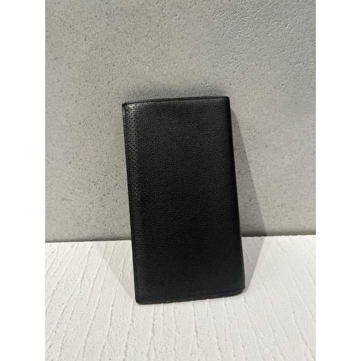 Hermes MC2 Fleming Long Wallet Calf Leather Perforated Black