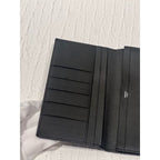 Hermes MC2 Fleming Long Wallet Calf Leather Perforated Black