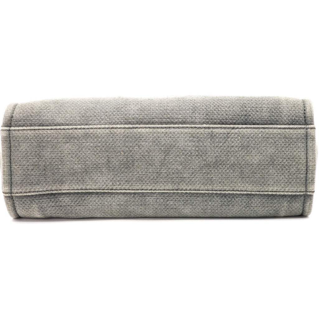 Chanel Deauville Chain Tote Shoulder Bag Flap Gray Denim — view 6