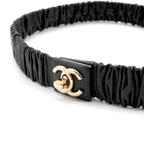 Chanel Black Gold Coco Mark Turnlock Lambskin Belt — view 4