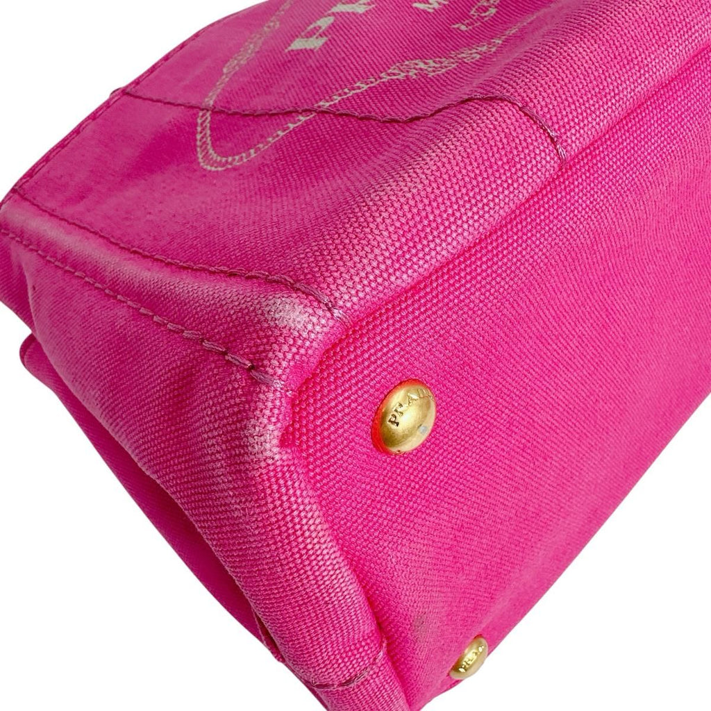 Prada 1 Bg439 Canapa Handbag Mini Tote Bag Pink — view 7