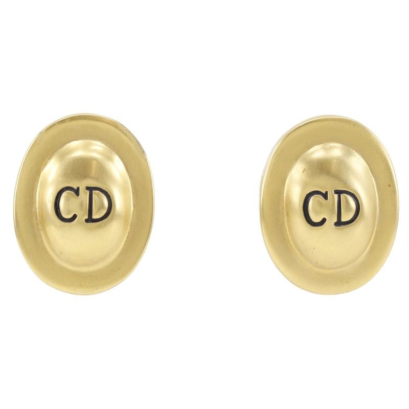Christian Dior Vintage Gold Plated 19.4 g Earrings — view 2