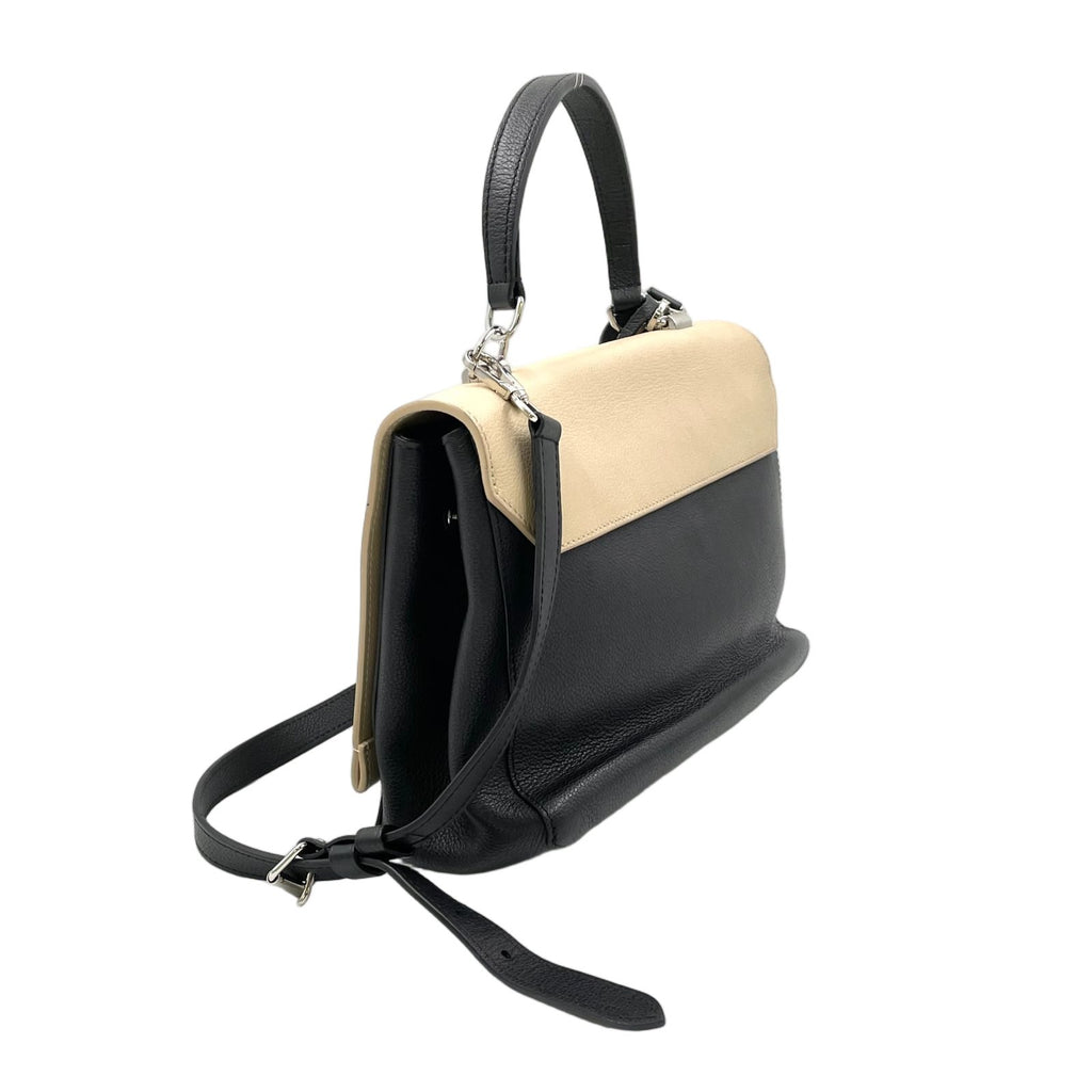Louis Vuitton Lockme 2 Cartable Vanille Noir Leather Ivory Black Shoulder Bag — view 2