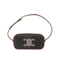 Celine Mini Camera Triomphe Shoulder Bag Pouch Brown Multicolor