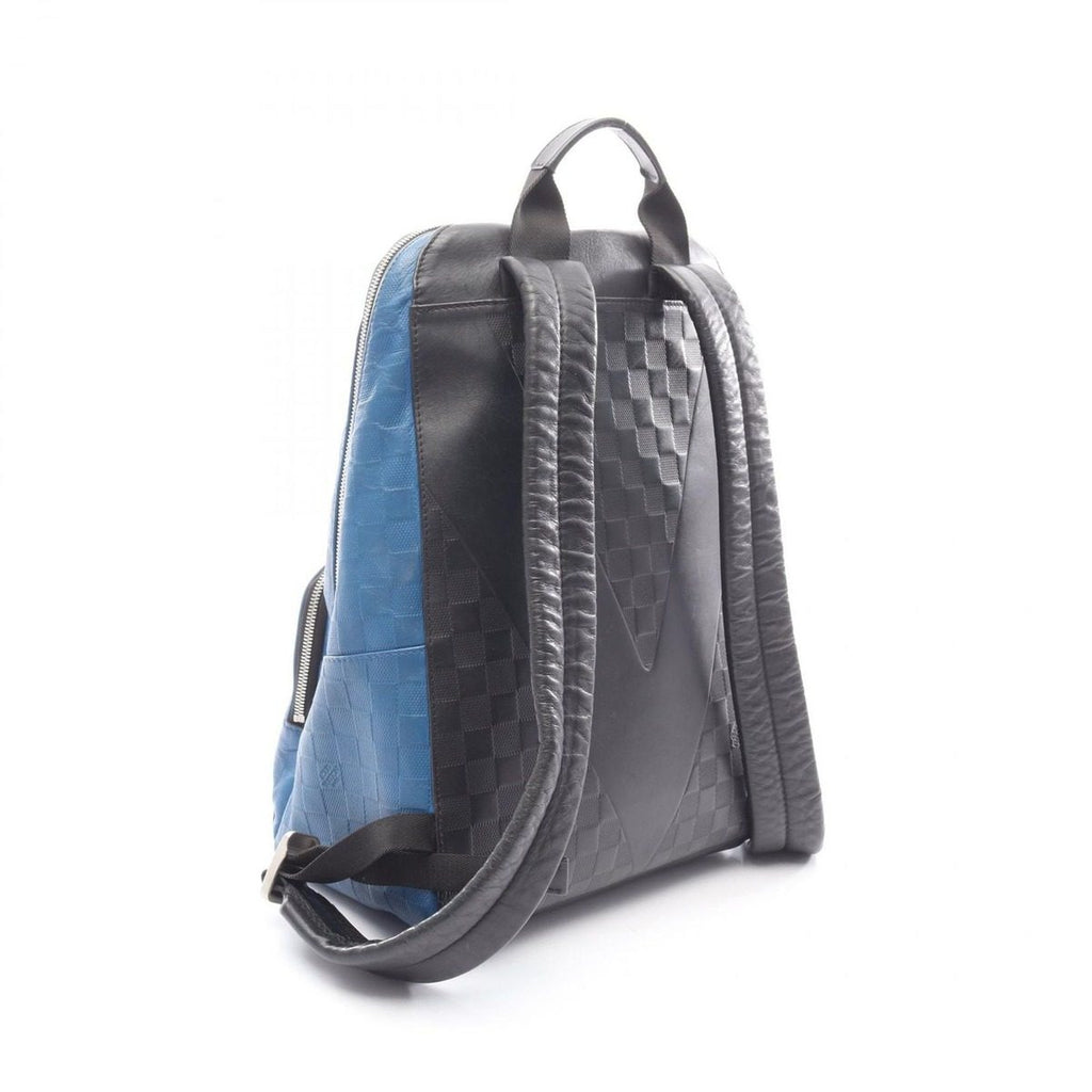 Louis Vuitton Backpack Noir Black Blue Leather Avenue — view 2