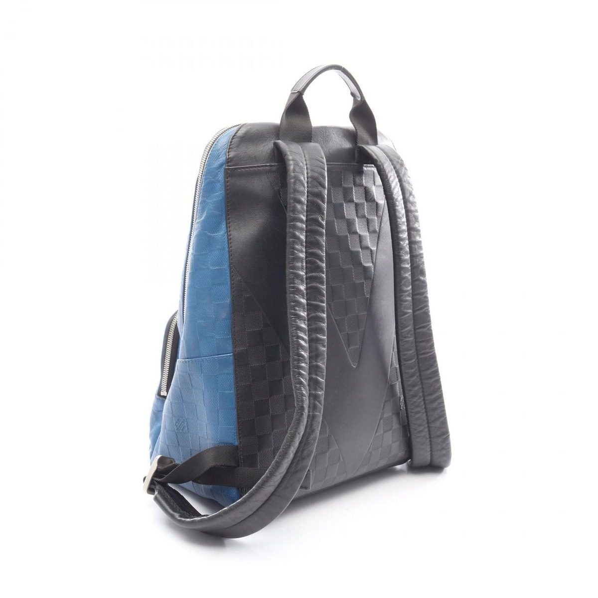 Louis Vuitton Backpack Noir Black Blue Leather Avenue — view 2