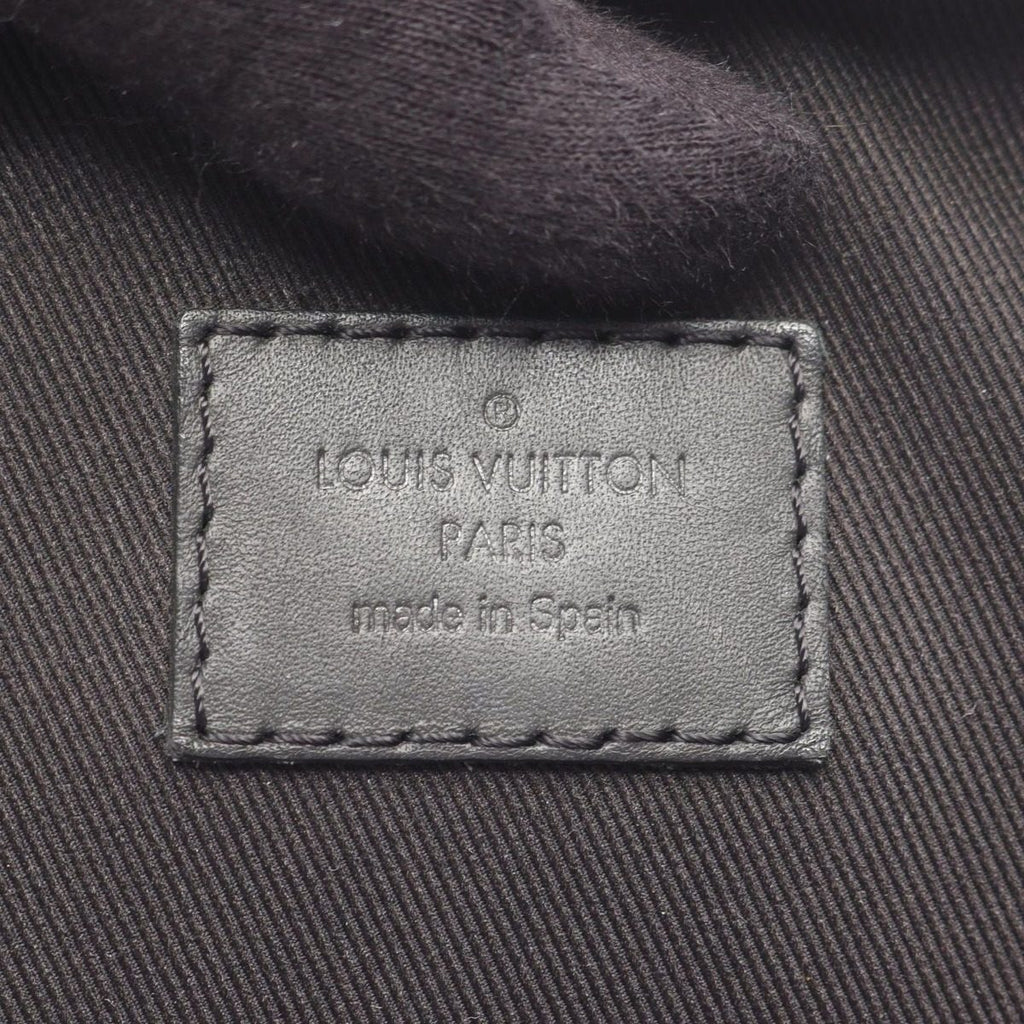 Louis Vuitton Backpack Noir Black Blue Leather Avenue — view 4