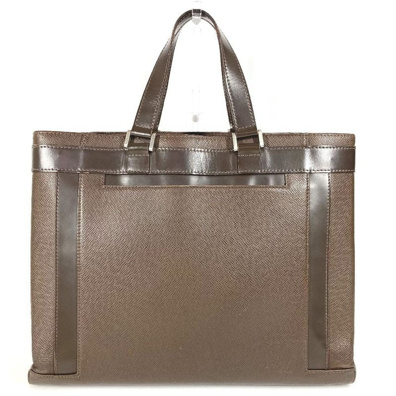Louis Vuitton Handbag Casbek PM Taiga Leather Grizzly Brown