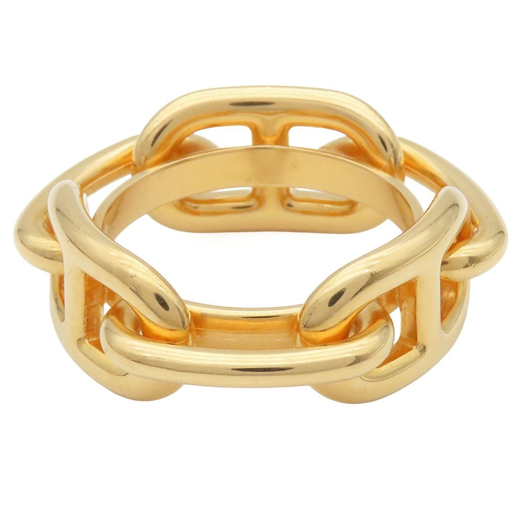 Hermes Chaine D'ancre Gold Metal Plated Scarf Ring — view 3