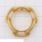 Hermes Chaine D'ancre Gold Metal Plated Scarf Ring — view 4