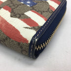 Gucci Long Wallet Round Zipper GG Supreme American Flag — view 8